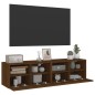 vidaXL TV-Wandschränke 2 Stk. Braun Eiche-Optik 60x30x30 cm vidaXL TV-Wandschränke 2 Stk. Braun Eiche-Optik 60x30x30 cm