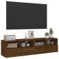 vidaXL TV-Wandschränke 2 Stk. Braun Eiche-Optik 60x30x30 cm vidaXL TV-Wandschränke 2 Stk. Braun Eiche-Optik 60x30x30 cm