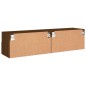 vidaXL TV-Wandschränke 2 Stk. Braun Eiche-Optik 60x30x30 cm vidaXL TV-Wandschränke 2 Stk. Braun Eiche-Optik 60x30x30 cm