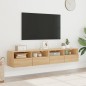 vidaXL TV-Wandschränke 2 Stk. Sonoma-Eiche 80x30x30 cm Holzwerkstoff vidaXL TV-Wandschränke 2 Stk. Sonoma-Eiche 80x30x30 cm Holzwerkstoff