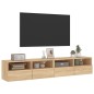 vidaXL TV-Wandschränke 2 Stk. Sonoma-Eiche 80x30x30 cm Holzwerkstoff vidaXL TV-Wandschränke 2 Stk. Sonoma-Eiche 80x30x30 cm Holzwerkstoff