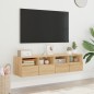 vidaXL TV-Wandschränke 2 Stk. Sonoma-Eiche 60x30x30 cm Holzwerkstoff vidaXL TV-Wandschränke 2 Stk. Sonoma-Eiche 60x30x30 cm Holzwerkstoff