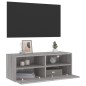 vidaXL TV-Wandschrank Grau Sonoma 80x30x30 cm Holzwerkstoff vidaXL TV-Wandschrank Grau Sonoma 80x30x30 cm Holzwerkstoff