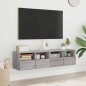 vidaXL TV-Wandschränke 2 Stk. Grau Sonoma 60x30x30 cm Holzwerkstoff vidaXL TV-Wandschränke 2 Stk. Grau Sonoma 60x30x30 cm Holzwerkstoff