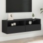 vidaXL TV-Wandschrank Schwarz 100x30x30 cm Holzwerkstoff vidaXL TV-Wandschrank Schwarz 100x30x30 cm Holzwerkstoff