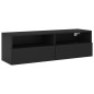 vidaXL TV-Wandschrank Schwarz 100x30x30 cm Holzwerkstoff vidaXL TV-Wandschrank Schwarz 100x30x30 cm Holzwerkstoff