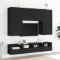 vidaXL TV-Wandschrank Schwarz 100x30x30 cm Holzwerkstoff vidaXL TV-Wandschrank Schwarz 100x30x30 cm Holzwerkstoff
