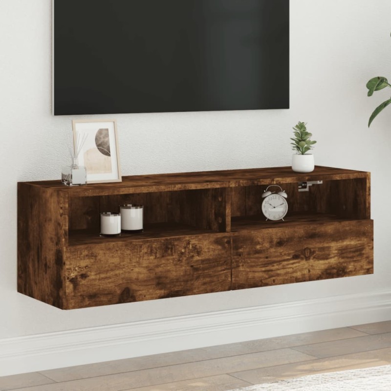 vidaXL TV-Wandschrank Räuchereiche 100x30x30 cm Holzwerkstoff vidaXL TV-Wandschrank Räuchereiche 100x30x30 cm Holzwerkstoff