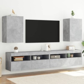 vidaXL TV-Wandschränke 2 Stk. Betongrau 40,5x30x60 cm Holzwerkstoff
