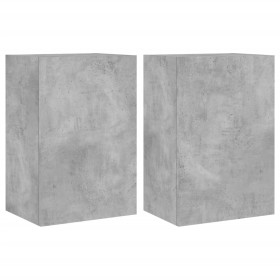 vidaXL TV-Wandschränke 2 Stk. Betongrau 40,5x30x60 cm Holzwerkstoff