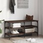 vidaXL Schuhbank Braun Eichen-Optik 100x38,5x49 cm Holzwerkstoff vidaXL Schuhbank Braun Eichen-Optik 100x38,5x49 cm Holzwerkstoff