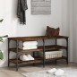 vidaXL Schuhbank Räuchereiche 100x38,5x49 cm Holzwerkstoff vidaXL Schuhbank Räuchereiche 100x38,5x49 cm Holzwerkstoff
