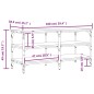 vidaXL Schuhbank Räuchereiche 100x38,5x49 cm Holzwerkstoff vidaXL Schuhbank Räuchereiche 100x38,5x49 cm Holzwerkstoff