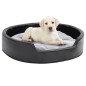 vidaXL Hundebett Schwarz-Grau 79x70x19 cm Plüsch und Kunstleder vidaXL Hundebett Schwarz-Grau 79x70x19 cm Plüsch und Kunstleder