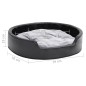 vidaXL Hundebett Schwarz-Grau 79x70x19 cm Plüsch und Kunstleder vidaXL Hundebett Schwarz-Grau 79x70x19 cm Plüsch und Kunstleder