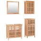 vidaXL 4-tlg. Badmöbel-Set Massivholz Nussbaum vidaXL 4-tlg. Badmöbel-Set Massivholz Nussbaum