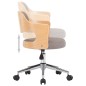vidaXL Drehbarer Bürostuhl Taupe Bugholz und Stoff vidaXL Drehbarer Bürostuhl Taupe Bugholz und Stoff