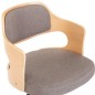 vidaXL Drehbarer Bürostuhl Taupe Bugholz und Stoff vidaXL Drehbarer Bürostuhl Taupe Bugholz und Stoff