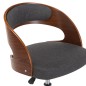 vidaXL Esszimmerstühle 4 Stk. Drehbar Grau Bugholz und Stoff vidaXL Esszimmerstühle 4 Stk. Drehbar Grau Bugholz und Stoff