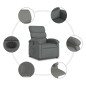 vidaXL Relaxsessel Elektrisch Dunkelgrau Stoff vidaXL Relaxsessel Elektrisch Dunkelgrau Stoff
