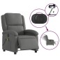 vidaXL Massagesessel Elektrisch Dunkelgrau Stoff vidaXL Massagesessel Elektrisch Dunkelgrau Stoff