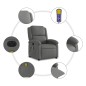vidaXL Massagesessel Elektrisch Dunkelgrau Stoff vidaXL Massagesessel Elektrisch Dunkelgrau Stoff