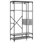 vidaXL Kleiderständer mit Schubladen Grau Sonoma 100x40x180 cm vidaXL Kleiderständer mit Schubladen Grau Sonoma 100x40x180 cm