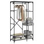 vidaXL Kleiderständer mit Schubladen Grau Sonoma 100x40x180 cm vidaXL Kleiderständer mit Schubladen Grau Sonoma 100x40x180 cm