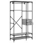 vidaXL Kleiderständer mit Schubladen Grau Sonoma 100x40x180 cm vidaXL Kleiderständer mit Schubladen Grau Sonoma 100x40x180 cm