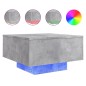 vidaXL Couchtisch mit LED-Leuchten Betongrau 55x55x31 cm vidaXL Couchtisch mit LED-Leuchten Betongrau 55x55x31 cm