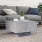 vidaXL Couchtisch mit LED-Leuchten Betongrau 55x55x31 cm vidaXL Couchtisch mit LED-Leuchten Betongrau 55x55x31 cm
