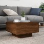 vidaXL Couchtisch mit LED-Leuchten Braun Eichen-Optik 55x55x31 cm vidaXL Couchtisch mit LED-Leuchten Braun Eichen-Optik 55x55x31 cm