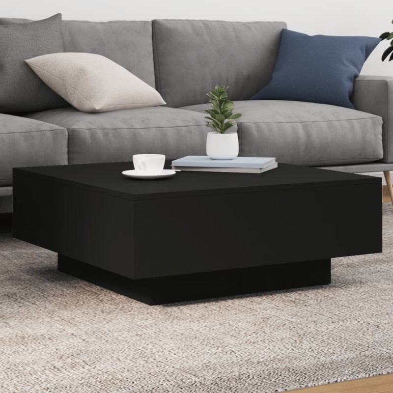 vidaXL Couchtisch Schwarz 80x80x31 cm Holzwerkstoff vidaXL Couchtisch Schwarz 80x80x31 cm Holzwerkstoff