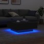 vidaXL Couchtisch mit LED-Leuchten Schwarz 80x80x31 cm vidaXL Couchtisch mit LED-Leuchten Schwarz 80x80x31 cm