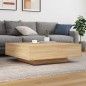 vidaXL Couchtisch mit LED-Leuchten Sonoma-Eiche 100x100x31 cm vidaXL Couchtisch mit LED-Leuchten Sonoma-Eiche 100x100x31 cm