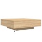 vidaXL Couchtisch mit LED-Leuchten Sonoma-Eiche 100x100x31 cm vidaXL Couchtisch mit LED-Leuchten Sonoma-Eiche 100x100x31 cm