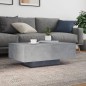 vidaXL Couchtisch mit LED-Leuchten Betongrau 85x55x31 cm vidaXL Couchtisch mit LED-Leuchten Betongrau 85x55x31 cm