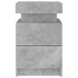 vidaXL Nachttisch mit LED-Leuchten Betongrau 35x39x55 cm vidaXL Nachttisch mit LED-Leuchten Betongrau 35x39x55 cm