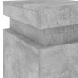 vidaXL Nachttisch mit LED-Leuchten Betongrau 35x39x55 cm vidaXL Nachttisch mit LED-Leuchten Betongrau 35x39x55 cm