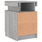 vidaXL Nachttische mit LED-Leuchten 2 Stk. Grau Sonoma 35x39x55 cm vidaXL Nachttische mit LED-Leuchten 2 Stk. Grau Sonoma 35x39x55 cm