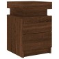 vidaXL Nachttische mit LED-Leuchten 2Stk. Braun Eiche-Optik 35x39x55cm vidaXL Nachttische mit LED-Leuchten 2Stk. Braun Eiche-Optik 35x39x55cm