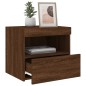 vidaXL Nachttische mit LED-Leuchten 2 Stk. Braun Eiche 50x40x45 cm vidaXL Nachttische mit LED-Leuchten 2 Stk. Braun Eiche 50x40x45 cm