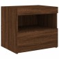 vidaXL Nachttische mit LED-Leuchten 2 Stk. Braun Eiche 50x40x45 cm vidaXL Nachttische mit LED-Leuchten 2 Stk. Braun Eiche 50x40x45 cm