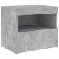 vidaXL Nachttisch mit LED-Leuchten Betongrau 50x40x45 cm vidaXL Nachttisch mit LED-Leuchten Betongrau 50x40x45 cm