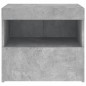 vidaXL Nachttisch mit LED-Leuchten Betongrau 50x40x45 cm vidaXL Nachttisch mit LED-Leuchten Betongrau 50x40x45 cm