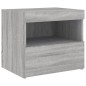 vidaXL Nachttische mit LED-Leuchten 2 Stk. Grau Sonoma 50x40x45 cm vidaXL Nachttische mit LED-Leuchten 2 Stk. Grau Sonoma 50x40x45 cm