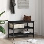 vidaXL Schuhbank Schwarz 70x38,5x49 cm Holzwerkstoff vidaXL Schuhbank Schwarz 70x38,5x49 cm Holzwerkstoff