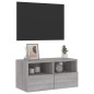 vidaXL TV-Wandschrank Grau Sonoma 60x30x30 cm Holzwerkstoff vidaXL TV-Wandschrank Grau Sonoma 60x30x30 cm Holzwerkstoff