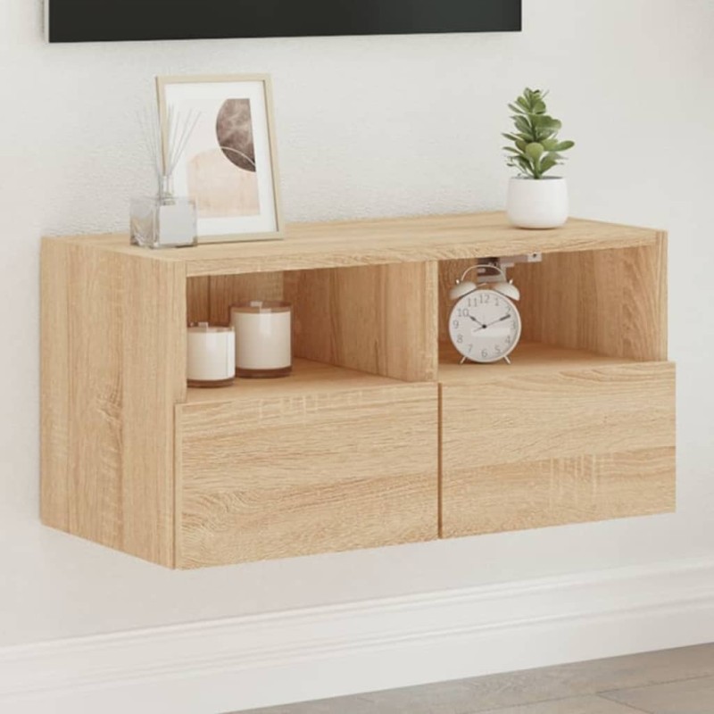 vidaXL TV-Wandschrank Sonoma-Eiche 60x30x30 cm Holzwerkstoff vidaXL TV-Wandschrank Sonoma-Eiche 60x30x30 cm Holzwerkstoff