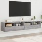 vidaXL TV-Wandschränke 2 Stk. Grau Sonoma 80x30x30 cm Holzwerkstoff vidaXL TV-Wandschränke 2 Stk. Grau Sonoma 80x30x30 cm Holzwerkstoff